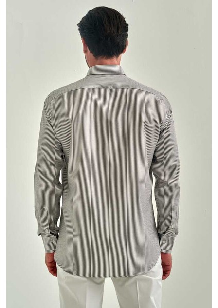 Regular Fit Kahve Spor Erkek Gömlek GM22Y221085_C11
