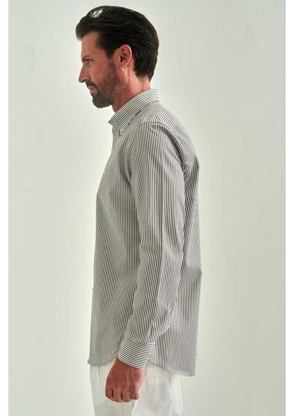 Regular Fit Kahve Spor Erkek Gömlek GM22Y221085_C11