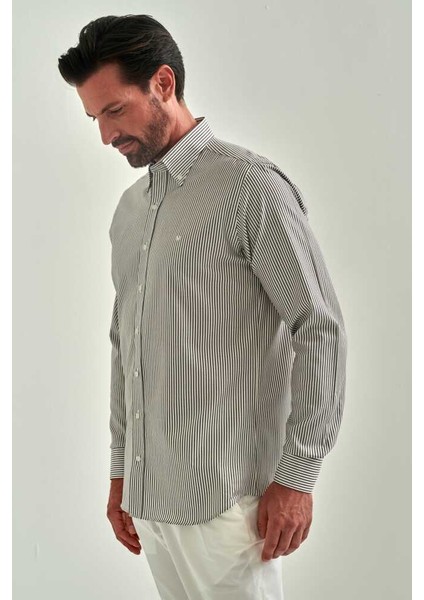 Regular Fit Kahve Spor Erkek Gömlek GM22Y221085_C11