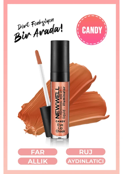 Lıquıd Illumınator Aydınlatıcı Allık 3 In 1  - Candy