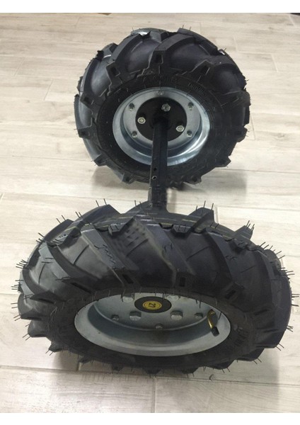 Çapa Makinası Teker Takımı 4.00 x 80 27 mm Sabit Aks