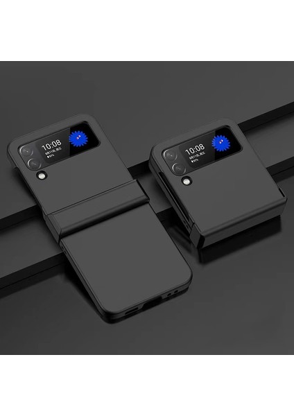 Samsung Galaxy Z Flip 4 Menteşe Cilt Hissi Sert Cep Telefonu Kılıfları (Yurt Dışından)