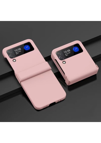 Samsung Galaxy Z Flip 4 Menteşe Cilt Hissi Sert Cep Telefonu Kılıfları (Yurt Dışından)