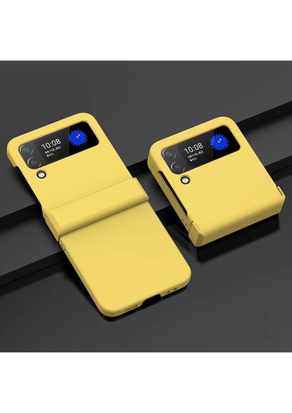 Samsung Galaxy Z Flip 4 Menteşe Cilt Hissi Sert Cep Telefonu Kılıfları (Yurt Dışından)