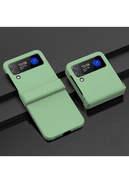 Samsung Galaxy Z Flip 4 Menteşe Cilt Hissi Sert Cep Telefonu Kılıfları (Yurt Dışından)