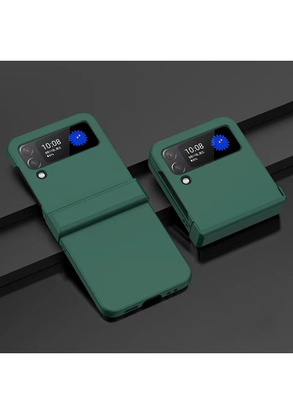 Samsung Galaxy Z Flip 4 Menteşe Cilt Hissi Sert Cep Telefonu Kılıfları (Yurt Dışından)