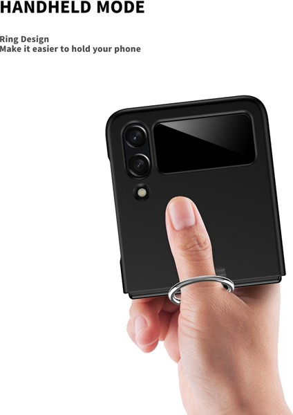 Samsung Galaxy Z Flip 4 Parmak Yüzüğü Tokası Cilt Hissi Cep Telefonu Kılıfları (Yurt Dışından) modelleri