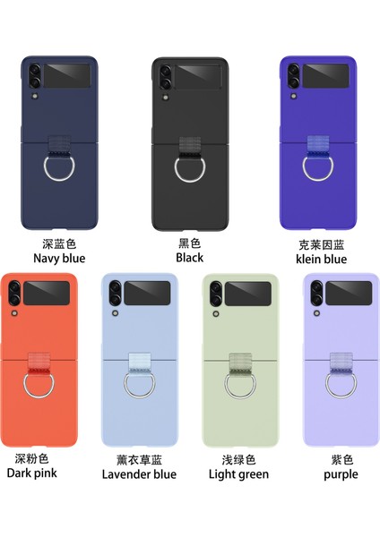 Samsung Galaxy Z Flip 4 Parmak Yüzüğü Tokası Cilt Hissi Cep Telefonu Kılıfları (Yurt Dışından) indirimleri