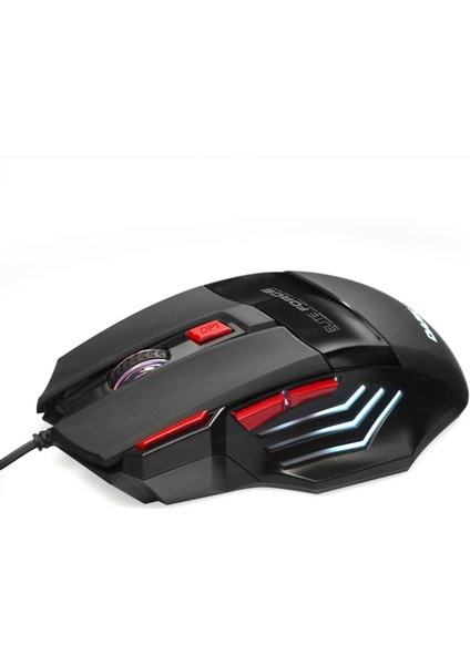 Dark Elite Force Dpı Ayarlanabilir Aydınlatmalı USB Oyuncu Mouse