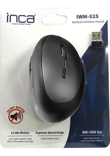 IWM-525 1600 Dpi Sılent 6dsiyah Wireless Mouse