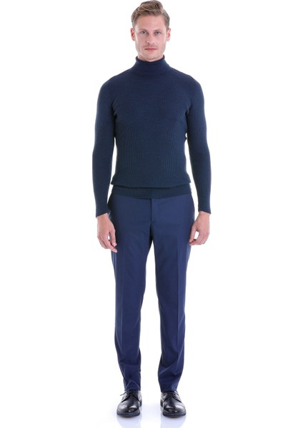 Indigo Regular Fit Düz Balıkçı Yaka Klasik Yün Triko Kazak fırsatları