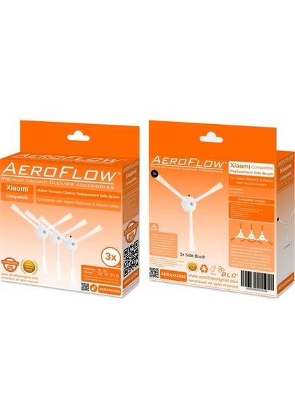 Aeroflow Xiaomi C10 Yan Fırça 3'lü Paket