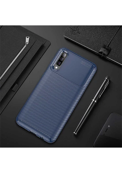 Xiaomi Mi 9 Kılıf Rugged Armor Darbe Emici Uzun Ömürlü Dayanıklı Parmak İzi Yapmaz Karbon Tasarım Negro Silikon Kapak