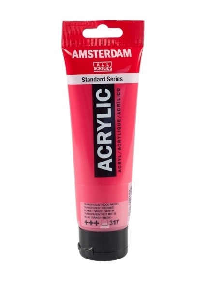 Akrilik Boya 120 Ml. 317 Transparent Red Medium