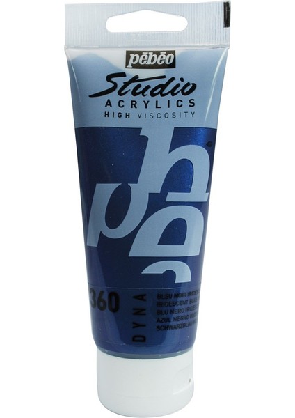 Studio Akrilik Boya - Iridescent Blueblack - 100ML - N:360