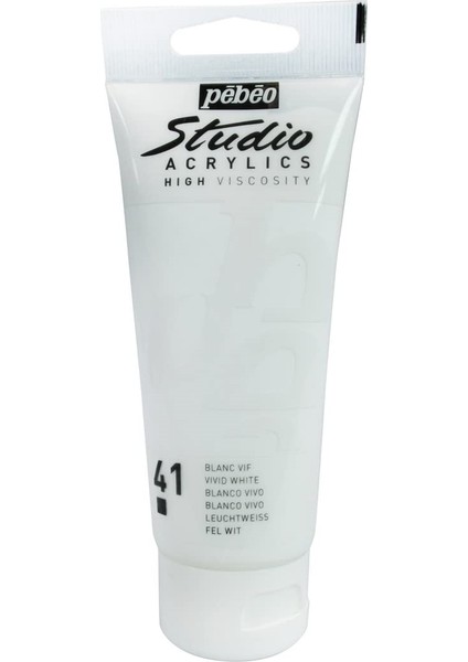 Studio Akrilik Boya 100ML N:41 Vivid White