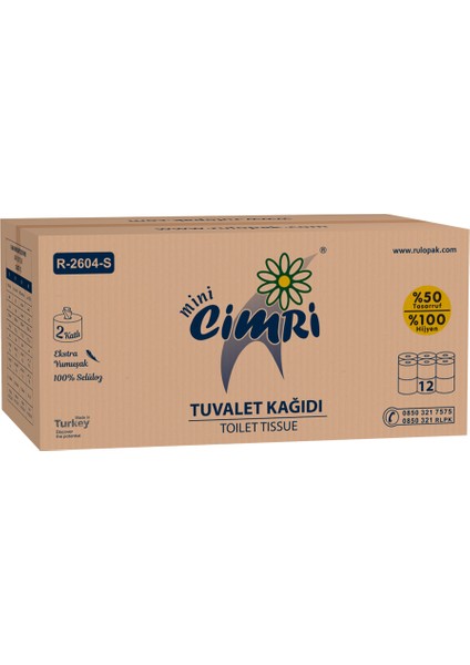Mini Cimri Tuvalet Kağıdı 2 Katlı 5 Kg