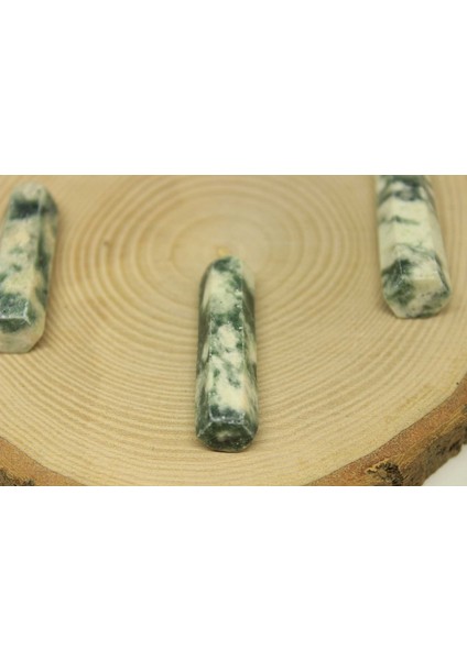 Yosunlu Akik Taşı Piramit Uçlu modelleri