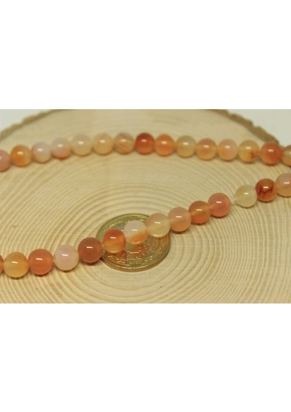 Akik Taşı Yarım Dizi 8mm (24025) (18CM Uzunluğundadır) fiyatları