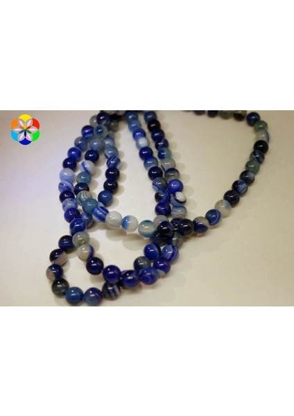 Akik Taşı Yarım Dizi 8mm (4001) (18CM Uzunluğundadır) fiyatları