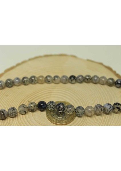 Akik Taşı Yarım Dizi 8mm (23570) (18CM Uzunluğundadır) fiyatları