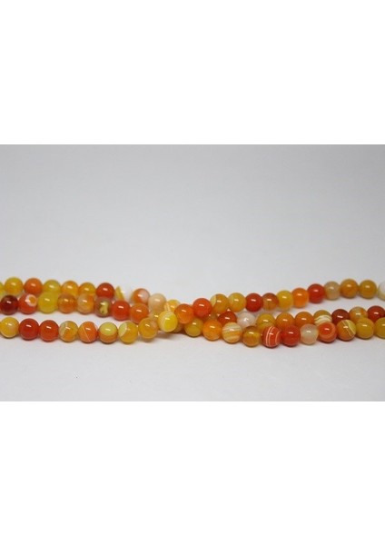 Akik Taşı Yarım Dizi 8mm (17300) (18CM Uzunluğundadır) fırsatları