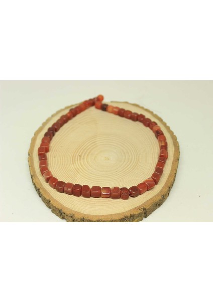 Akik Taşı Küp Şekilli 7-8mm Aralığı Yarım Dizi (24235) (18CM Uzunluğundadır) modelleri