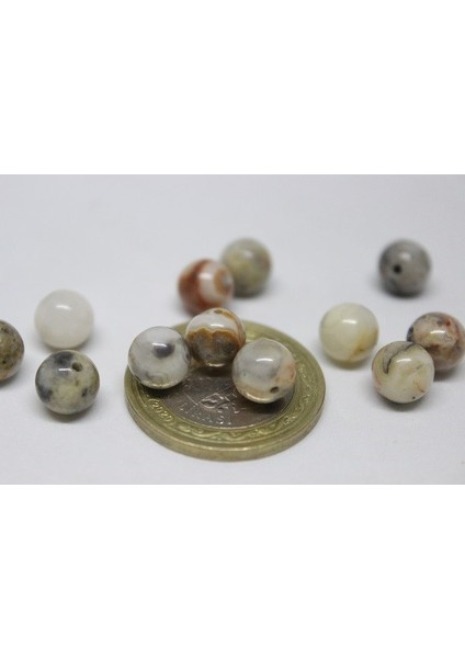 Akik Taşı Yarım Dizi 8mm (6001) (18CM Uzunluğundadır) fırsatları