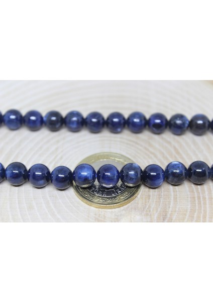 Kyanit Taşı Koyu Renk Yarım Dizi 8mm (18CM Uzunluğundadır) fiyatları