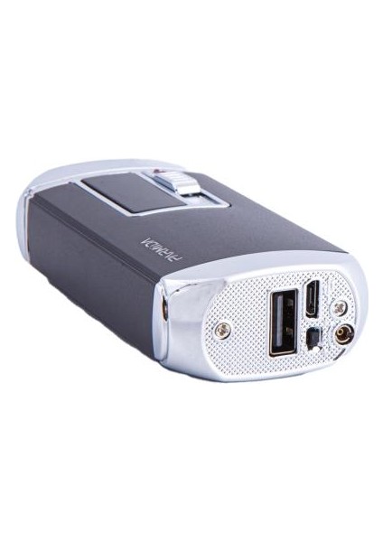 Siyah-Gümüş Multifonksiyonel Çakmak (Tek Torch Puro Çakmağı, Elektrikli Çakmak, Powerbank, El Feneri) modelleri
