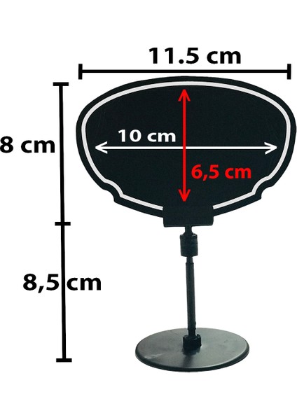 mt Yazılıp-Silinebilir Elips Etiketlik ve Ayaklı Etiket Tutucu 10 Lu Paket fırsatları