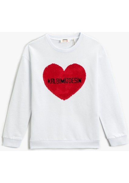 Atatürk Baskılı Çift Taraflı Pul Payet İşlemeli Sweatshirt fiyatları