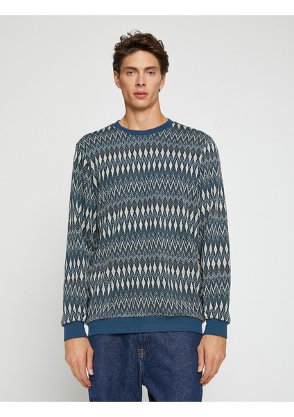 Patterned Knitwear Sweater Crew Neck