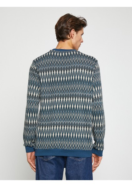 Patterned Knitwear Sweater Crew Neck