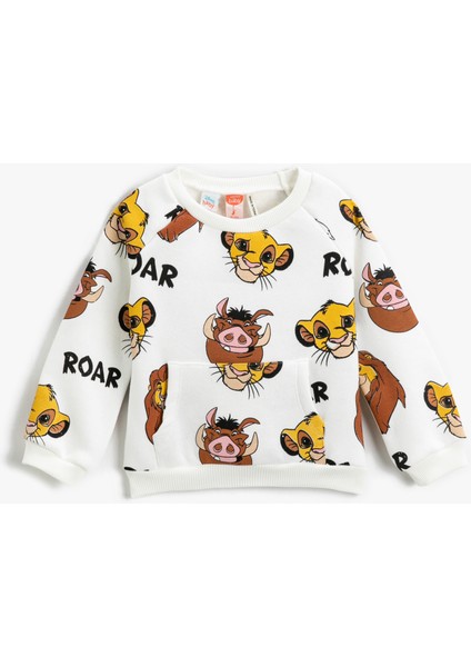 Koton Aslan Kral Baskılı Sweatshirt Lisanslı