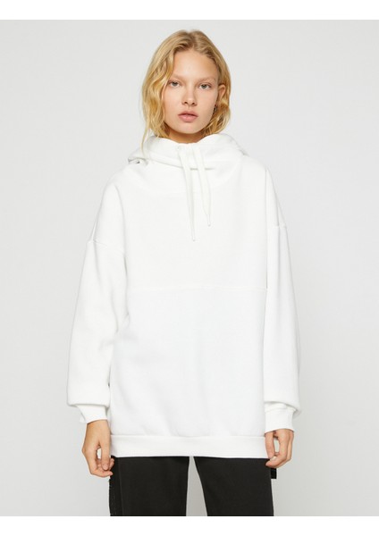 Kapüşonlu Basic Sweatshirt Oversize