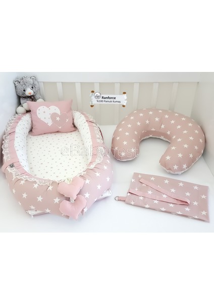 Big Star Serisi Pudra Babynest Emzirme Yastıklı Set