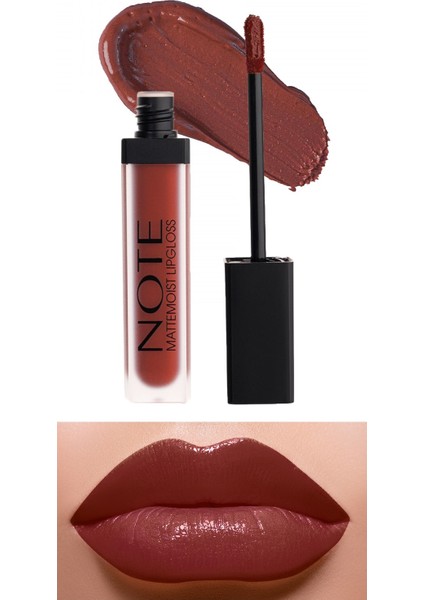 Mattemoist Lipgloss Yarı Mat Saten Bitişli Likit Ruj 408 Femme Fatale - Bordo