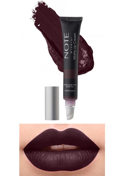 Mineral Matte Lip Cream Yarı Mat Bitişli Likit Ruj 08 Queen of Night - Mor