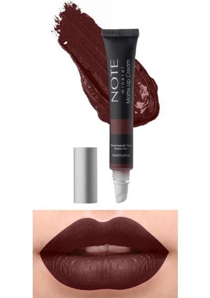 Mineral Matte Lip Cream Yarı Mat Bitişli Likit Ruj 07 Brownight - Kızıl Kahverengi