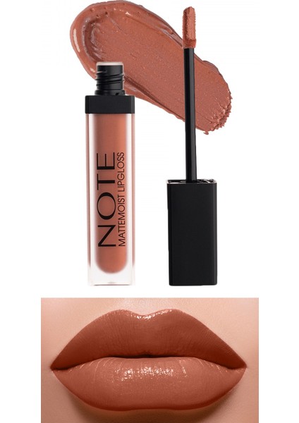 Mattemoist Lipgloss Yarı Mat Saten Bitişli Likit Ruj 414 Pinky Milk - Kahverengi