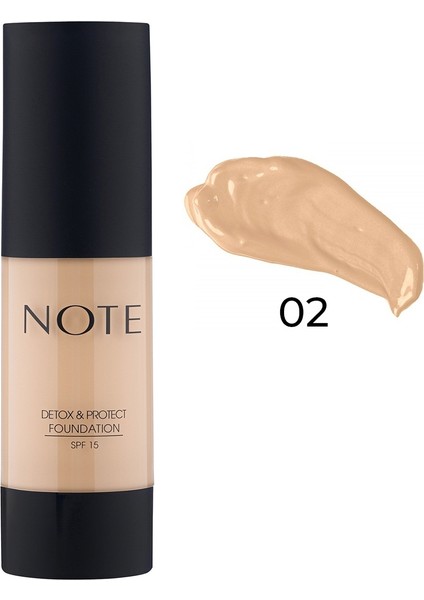 Note Detox & Protect Fondöten Canlandırıcı Etki 02 Natural Beige fırsatları