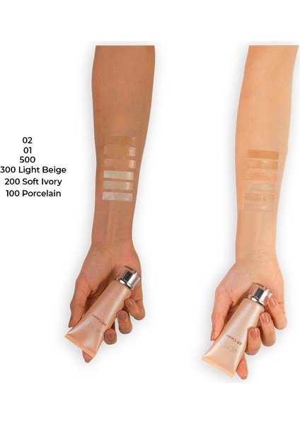 BB Cream - BB Krem Doğal Kapatıcılık 300 Light Beige - Yeni Açık Ton