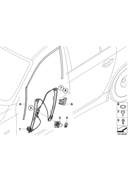 Bmw E60 Cam Krikosu Ön Sağ Motorsuz 51337075668