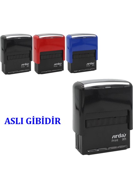 911 Hazır Kaşe ( Aslı Gibidir ) Mavi Mürekkep