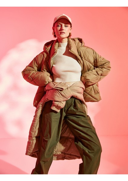 Oversize Anorak Kapüşonlu Cepli