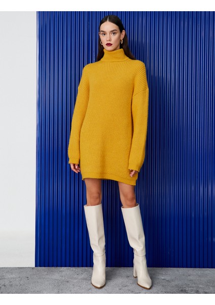 Melis Ağazat XKoton - Balıkçı Yaka Triko Mini Elbise