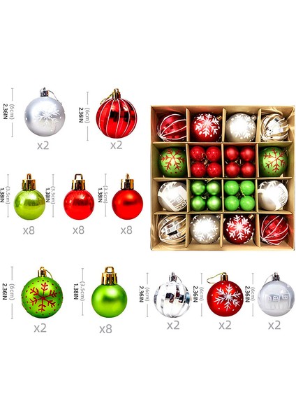 Noel Ağacı Dekorasyon Süsleri - Çok Renkli (Yurt Dışından)