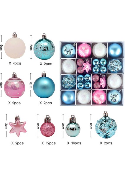 Noel Ağacı Dekorasyon Süsleri - Mavi (Yurt Dışından)