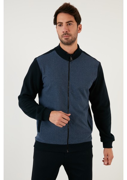 Pamuklu Regular Fit Fermuarlı Dik Yaka Hırka Erkek Hırka 59052112 fırsatları